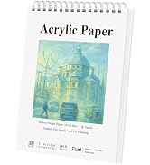 Fuxi Acrylic Sketchbook 8.5x11, 20 Sheets(40page) Paint Paper for Acrylic Painting, 246 lb/ 400gs...