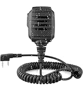 Retevis Walkie Talkie Speaker Mic,IP54 Waterproof 2 Pin Shoulder Speaker Mic,for RT22 RT68 RT27 H...