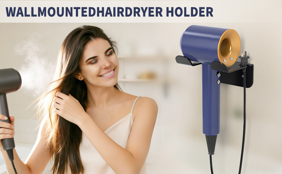 Wall Mounted Hair Dryer Holder