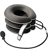 Cervical Neck Traction Device for Neck Pain Relief - Inflatable Neck Stretcher Traction Collar fo...
