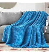 Eastsora Heated Blanket Flannel Throw Blanket, 50"*60" Electric Heating Blanket with ETL & FCC & ...