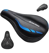 Zacro Bike Seat Cushion - Gel Padded Bike Seat Cover for Men & Women Comfort, Adjustable Velco Se...