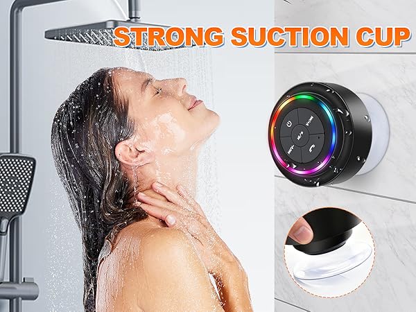 Waterproof Bluetooth Speaker with Suction Cup