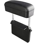 AOWIS Car Console Armrest Box Arm Rest Height Adjustable Comfort Elbow Pad Universal (Black)