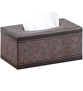 Leather Tissue Box Cover Rectangle,Tissues Box Holder Modern Rectangular Facial Paper Towels Orga...