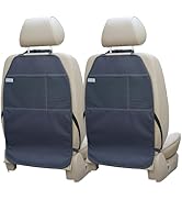 Viaviat Car Seat Protector Large Kick Mat 2 Pack Durable Water Resistant Auto Seat Back Covers wi...
