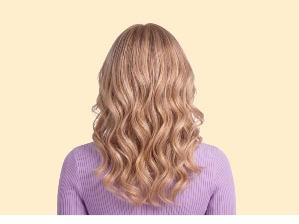 Woman with curled hair
