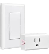 SURAIELEC Wireless Light Switch Remote Control Outlet, No Wiring Needed, 100 FT Range, Pre-Progra...
