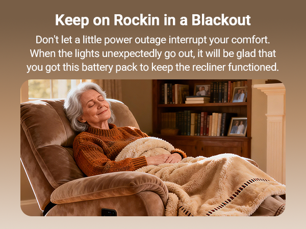 battery pack for reclining furniture