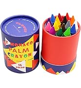 Lebze Jumbo Crayons for Toddlers, 16 Colors Non Toxic Crayons, Easy to Hold Large Crayons for Kid...
