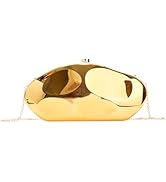 SURPRISE PIE Women's Acrylic Shell Shape Evening Clutch Purse Formal Metallic Unique Egg Handbag ...
