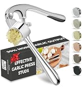 Premium Garlic Press, Professional Garlic Mincer, Easy to Squeeze and Clean, Rust Proof & Dishwas...