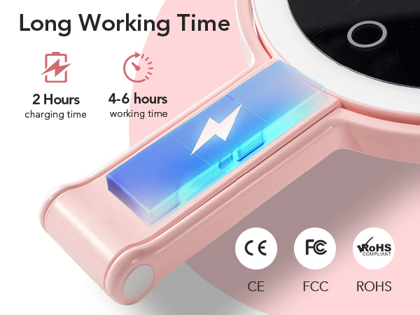rechargeable makeup mirror with lights