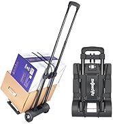 Folding Hand Truck Trolley Dolly, Folding Cart Small Trolley Dolly with Wheels, Lightweight Utili...