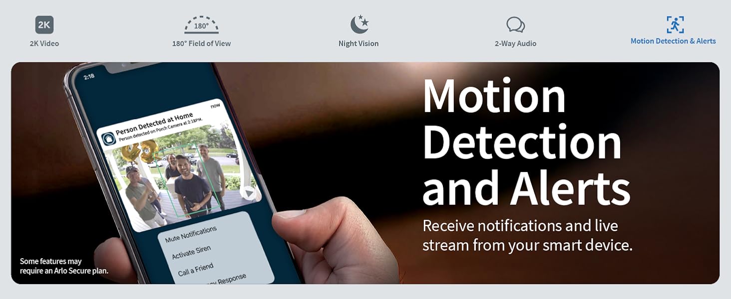 motion detection and alerts receive notifications and live stream from your smart device.