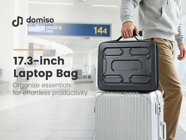 domiso 17 inch laptop sleeve with handle shockproof computer bag