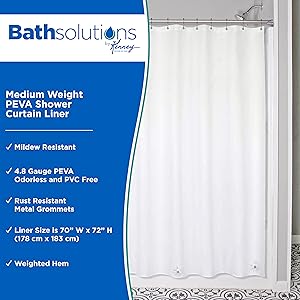 Kenney_Medium Weight PEVA Shwr Liner_Main Image_White