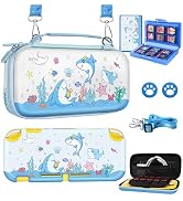 Gurgitat 6in1 Kits Accessories Bundle for Nintendo Switch Lite 2019 - Cute Carrying Case, Protect...