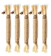 Fokauiwo 8.66 inches Silvervine Sticks Cat Toys, Natural Catnip Kittens Chew Toy for Teeth Cleani...