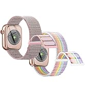 Nylon Band Compatible with Kids Apple Watch, Soft Loop Sport Replacement Strap for iWatch Series ...