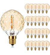 G40 E12 LED Candelabra Decorative Light Bulbs, Globe Outdoor String Light Replacement Christmas B...