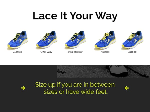 Personalize your Caterpy laces with multiple lacing styles—Classic, One-Way, and more.