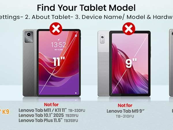 SEYMAC stock Tablet Case for Lenovo Tab One (TB305FU) 8.7 inch