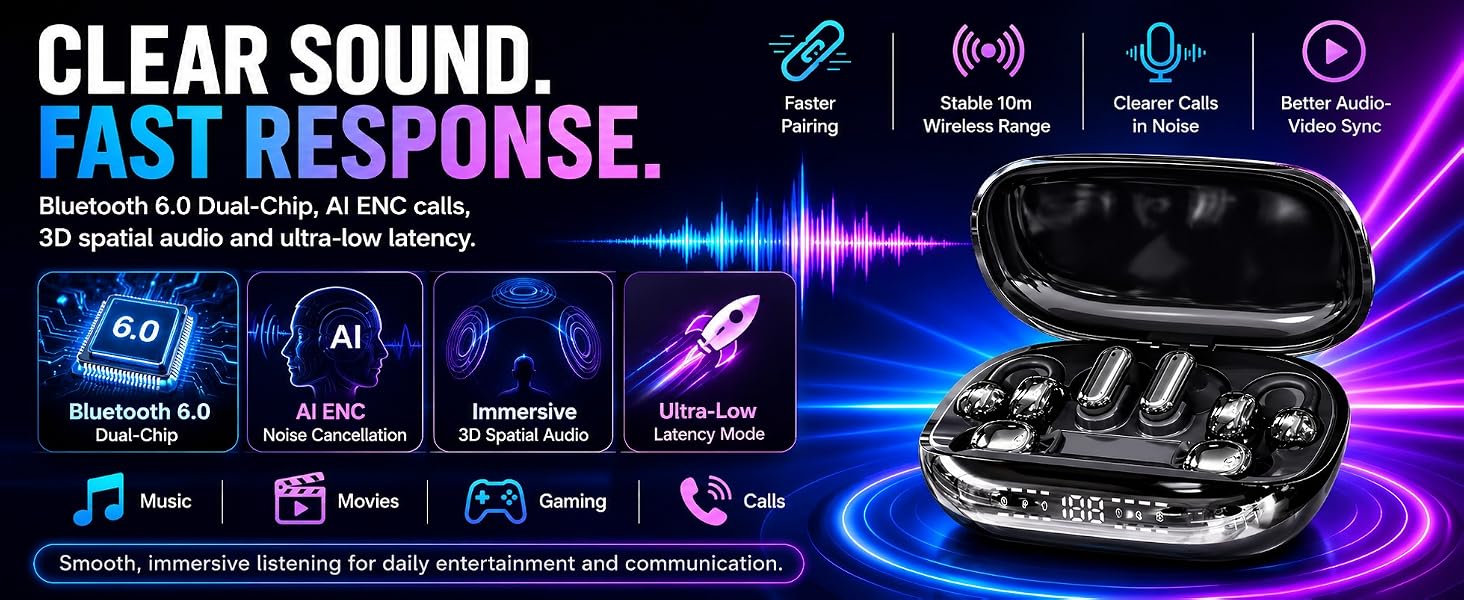 3-in-1 Bluetooth Wireless Earbuds