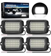 MICTUNING Q1 4 Pods Max Bright Pure White Rock Lights, IP68 Waterproof | 1000% Brighter 24 Light ...