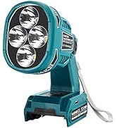 GRVODFRTA Cordless LED Work Light for Makita 18V Battery 1120LM LED Outdoor Spotlight Flashlight ...