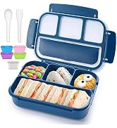 QQKO Bento Box Adult Lunch Box, Lunch Containers for Adults Men Women, Kids Lunch Boxes for Schoo...