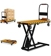 Electric Lifting Platform Truck, Material Lift Pallet Truck, Effortlessly Enter and Out Truck, 43...