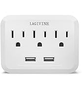 USB Wall Charger Surge Protector, 3 Outlet Extender with 2 USB Ports Outlet Adapter,Multi Plug Ou...