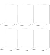 ALOTCHE Bookends, Acrylic Book Ends, Bookends for Shelves Clear Book Holders for Desk, Non-Skid B...