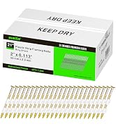 meite 2-inch Framing Nails 21 Degree Ring Shank Round Head Galvanized Nails (1,000 Counts) for Co...