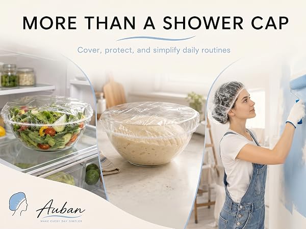 MORE THAN A SHOWER CAP BUT A HYGIENIC SOLUTION FOR FOOD COVER PAINT HAT SOURDOUGH BREAD PROOFING