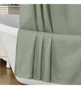 Aiyufeng Sage Green Shower Curtains for Bathroom,Dot Like Embossed Textured Waterproof Soft Polye...