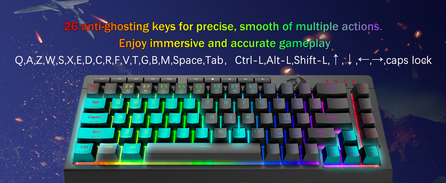 26 anti ghost keyboard