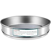 LVDALAB 304 Stainless Steel Lab Sieve Screen Mesh, 200 Mesh (0.075mm) Aperture Test Sieve, 12Inch...