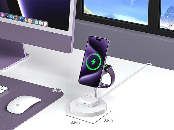 magsafe charger stand 3 in 1 charging station apple wireless multiple devices iphone watch airpods