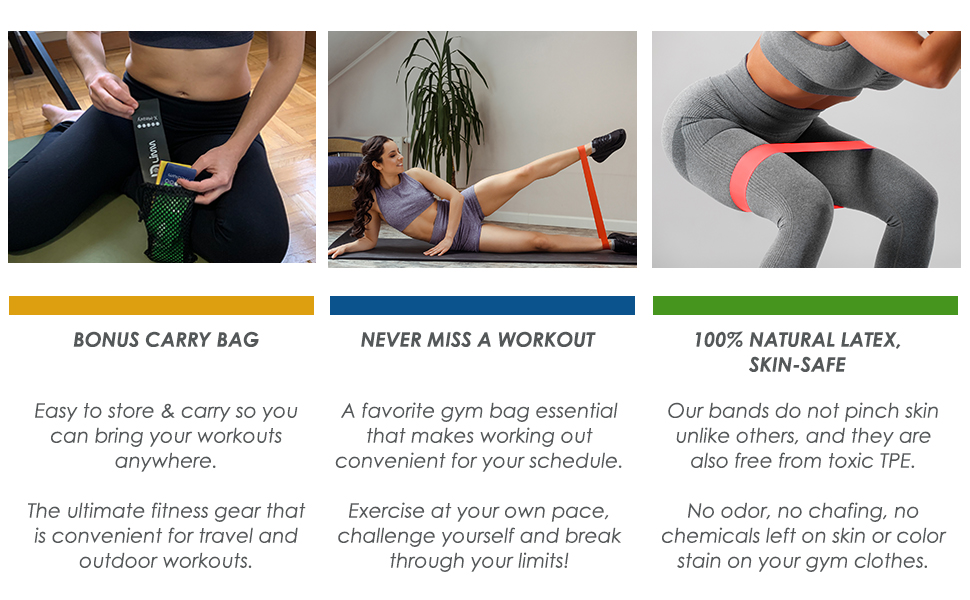 Limm Resistance Bands girl doing squats with exercise bands, benefits of resistance bands