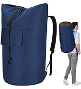 Laundry Bag Backpack Extra Large, 115L Laundry Backpack with Padded Shoulder Strap, Sturdy Travel...