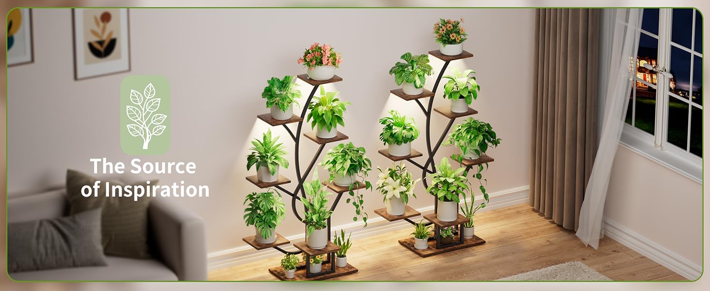 plant shelf with grow lights