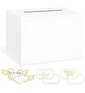 LIKAJON White Card Box - Gift Card Box for Party, Wedding, Birthday, Bridal, Baby Showers, Retire...