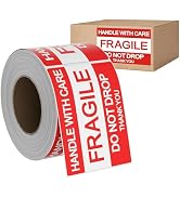 InPoetry Fragile Stickers,4”x6” Fragile Shipping Stickers,Handle with Care Fragile Sticker, Stron...