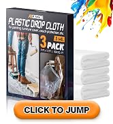 12 x 9 Ft Plastic Drop Cloths (3-Pack) - Disposable Painter's Sheeting & Tarps for Painting, Wate...
