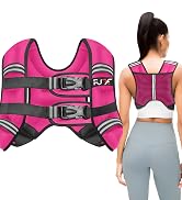 FUFF Weighted Vest 5lb/10lb/15lb/20lb/25lb/30lb Weights with Reflective Stripe, Weighted Vest for...