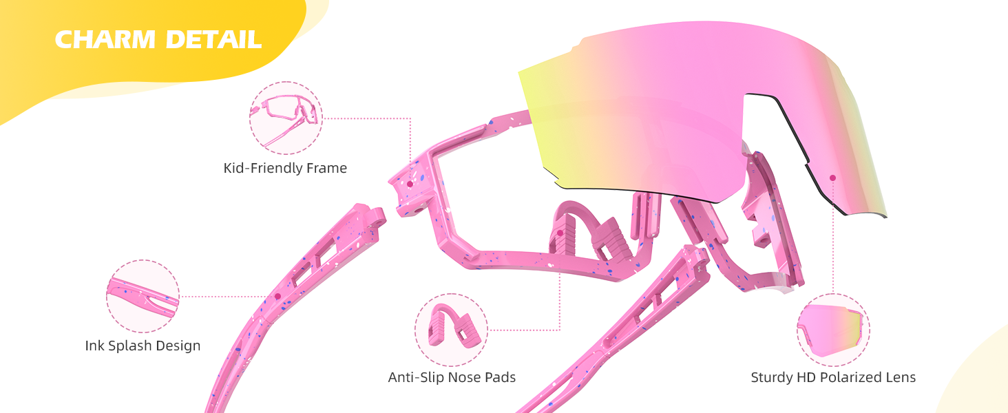 Kids Baseball Sunglasses for Boys Girls