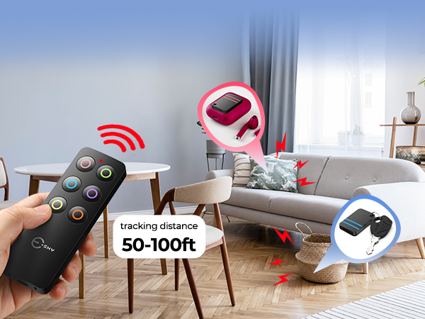 Esky Key Finder Locator with Sound, Stick-on TV Remote Control Finder, Item Locator Tags