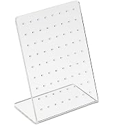 Mozff Earrings Stand Display, 72 Holes Acrylic Earring Holder Organizer, Ear Studs Jewelry Storag...